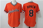 Baltimore Orioles #8 Cal Ripken Jr Orange Cooperstown Collection Jersey,baseball caps,new era cap wholesale,wholesale hats
